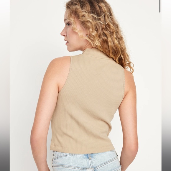 Mock-Neck Rib-Knit Top - Picture 7 of 8